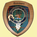 Davidson Clan Crest Tartan 7 x 8 Woodcarver Wooden Wall Plaque 