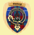 Edinburgh Crest Tartan 7 x 8 Woodcarver Wooden Wall Plaque 