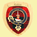 Erskine Clan Crest Tartan 7 x 8 Woodcarver Wooden Wall Plaque 