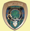 Forsyth Clan Crest Tartan 10 x 12 Woodcarver Wooden Wall Plaque 