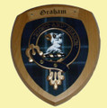 Graham Of Menteith Clan Crest Tartan 10 x 12 Woodcarver Wooden Wall Plaque 