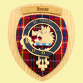 Innes Clan Crest Tartan 7 x 8 Woodcarver Wooden Wall Plaque 