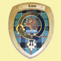 Leslie Clan Crest Tartan 10 x 12 Woodcarver Wooden Wall Plaque 