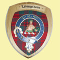 Livingstone Clan Crest Tartan 7 x 8 Woodcarver Wooden Wall Plaque 