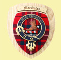 MacAulay Clan Crest Tartan 7 x 8 Woodcarver Wooden Wall Plaque 