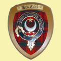 MacColl Clan Crest Tartan 7 x 8 Woodcarver Wooden Wall Plaque 