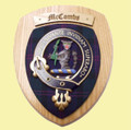 MacCoombs Clan Crest Tartan 7 x 8 Woodcarver Wooden Wall Plaque 