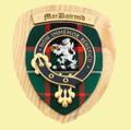 MacDiarmid Clan Crest Tartan 7 x 8 Woodcarver Wooden Wall Plaque 