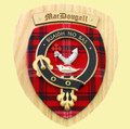 MacDougall Clan Crest Tartan 7 x 8 Woodcarver Wooden Wall Plaque 