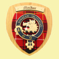MacIvor Clan Crest Tartan 7 x 8 Woodcarver Wooden Wall Plaque 