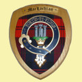 MacLachlan Clan Crest Tartan 7 x 8 Woodcarver Wooden Wall Plaque 