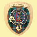 MacLennan Clan Crest Tartan 7 x 8 Woodcarver Wooden Wall Plaque 