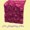Fuchsia Pink Grandiose Rosette Wedding Table Runners Decorations x 10 For Hire