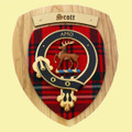 Scott Clan Crest Tartan 10 x 12 Woodcarver Wooden Wall Plaque 