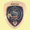 Sutherland Clan Crest Tartan 10 x 12 Woodcarver Wooden Wall Plaque 