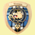 Thomson Clan Crest Tartan 7 x 8 Woodcarver Wooden Wall Plaque 