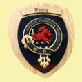 Young Clan Crest Tartan 7 x 8 Woodcarver Wooden Wall Plaque 