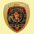 Miller Clan Crest Tartan 7 x 8 Woodcarver Wooden Wall Plaque 