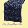 Navy Blue Grandiose Rosette Wedding Table Runners Decorations x 10 For Hire