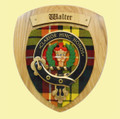 Walter Clan Crest Tartan 7 x 8 Woodcarver Wooden Wall Plaque 