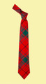 MacDonald Of Isles Red Modern Clan Tartan Lightweight Wool Straight Mens Neck Tie