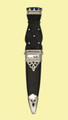Celtic Knotwork Studded Polished Deluxe No Crest Stone Top Sgian Dubh