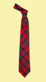 Matheson Red Modern Clan Tartan Lightweight Wool Straight Mens Neck Tie