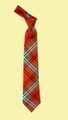Morrison Red Ancient Clan Tartan Lightweight Wool Straight Mens Neck Tie