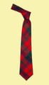 Robertson Red Modern Clan Tartan Lightweight Wool Straight Mens Neck Tie