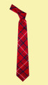 Rose Red Modern Clan Tartan Lightweight Wool Straight Mens Neck Tie