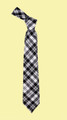 Scott Black White Modern Clan Tartan Lightweight Wool Straight Mens Neck Tie