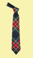 Stewart Black Modern Clan Tartan Lightweight Wool Straight Mens Neck Tie
