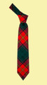 Ulster Irish Red Tartan Lightweight Wool Straight Mens Neck Tie