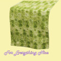 Apple Green Umbre Mini Rosette Wedding Table Runners Decorations x 10 For Hire