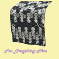 Black Umbre Mini Rosette Wedding Table Runners Decorations x 25 For Hire