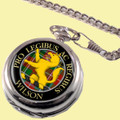 Wilson Clan Crest Round Shaped Chrome Plated Pocket Watch