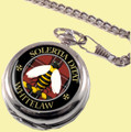 Whitelaw Clan Crest Round Shaped Chrome Plated Pocket Watch