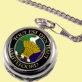 Whitefoord Clan Crest Round Shaped Chrome Plated Pocket Watch