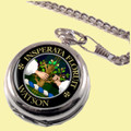 Watson Clan Crest Round Shaped Chrome Plated Pocket Watch