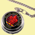 Udny Clan Crest Round Shaped Chrome Plated Pocket Watch