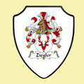 Ziegler German Coat of Arms Family Crest Wooden Wall Plaque Shield