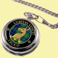 Troup Clan Crest Round Shaped Chrome Plated Pocket Watch