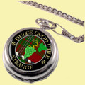 Strange Clan Crest Round Shaped Chrome Plated Pocket Watch