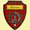Morrison Dark Red Ancient Tartan Crest Wooden Wall Plaque Shield