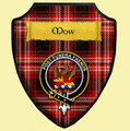 Mow Red Tartan Crest Wooden Wall Plaque Shield