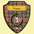 Napier Rose Tartan Crest Wooden Wall Plaque Shield