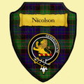 Nicolson Hunting Tartan Crest Wooden Wall Plaque Shield