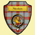 Nicolson The Isles Modern Tartan Crest Wooden Wall Plaque Shield