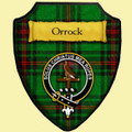 Orrock Modern Tartan Crest Wooden Wall Plaque Shield