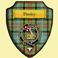 Paisley Ancient Tartan Crest Wooden Wall Plaque Shield
